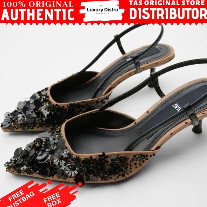 Sepatu Heels Zara Wanita Original Branded Store Terbaru FR315 Termurah