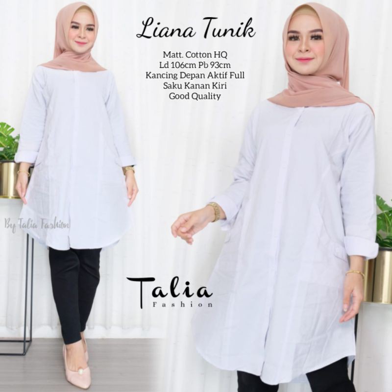 TUNIK PUTIH POLOS|BAJU KERJA | BAJU KANTOR