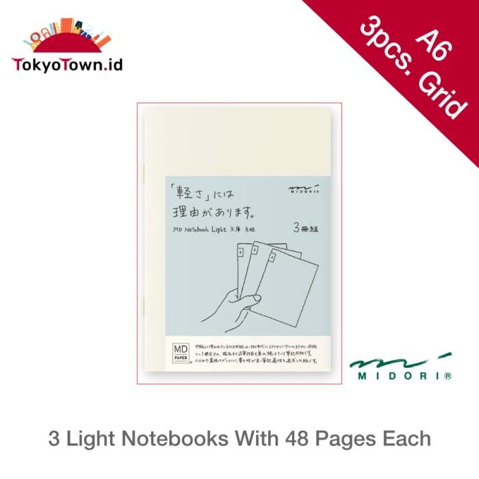 

Midori MD Light Notebook A6, Grid, 48 pages, 3 pieces