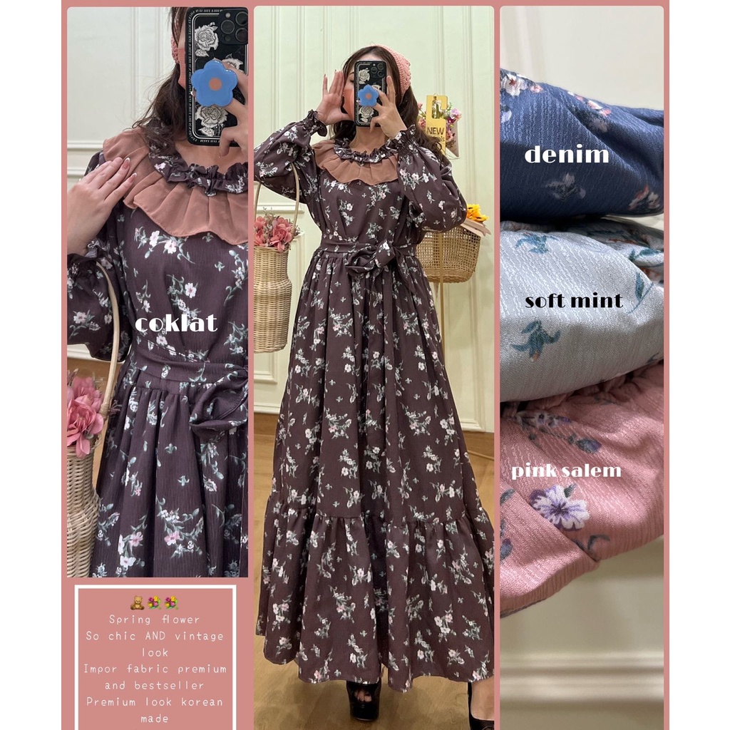 GAMIS YUNA FASHION /DRESS KOREA spring flower furano