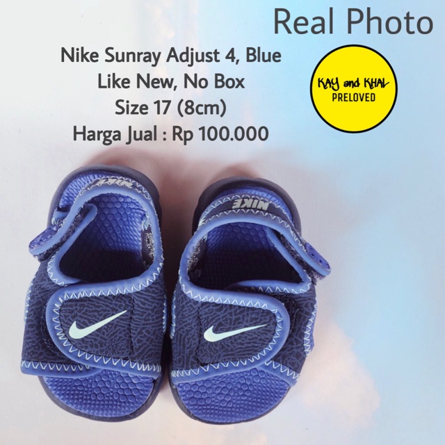 nike sunray size 4