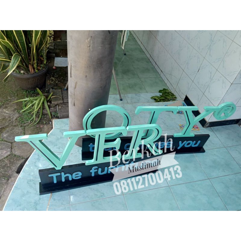 Outdoor standing/Papan Nama Kayu Mahoni 180x50 cm/papan nama wisata kekinian