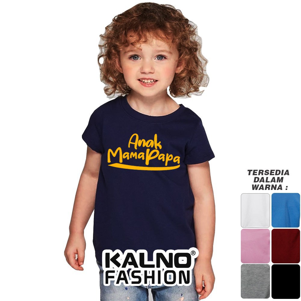 Baju Kaos Anak Mama Papa 6 - 12 Bulan - Kaos Polos Anak Cowok Dan Cewek - Kaos Anak Mama Papa - Kaos Anak Santai