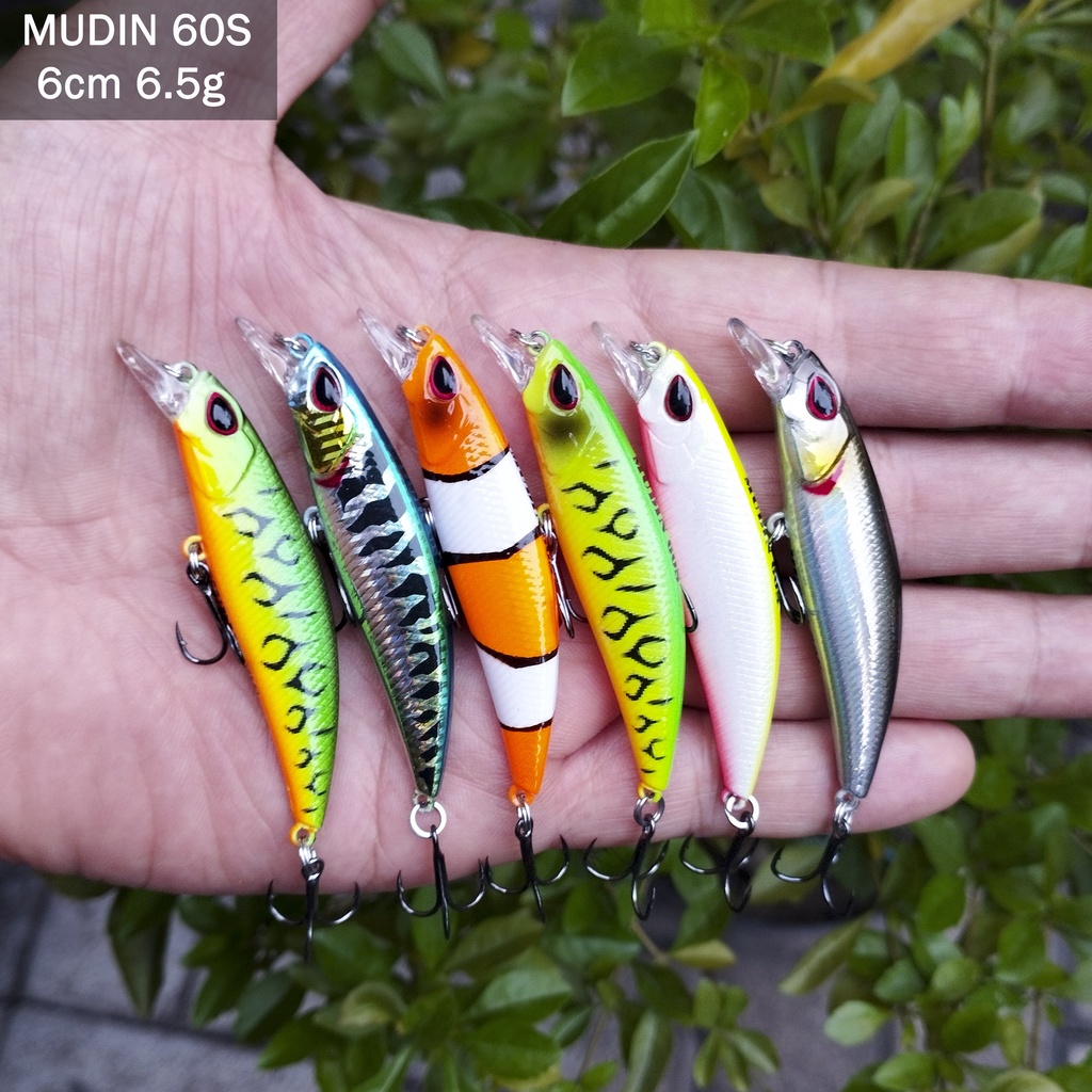 Lure Minnow MUDIN 60s - Umpan Pancing Casting UL Sinking - Minnow Sinking