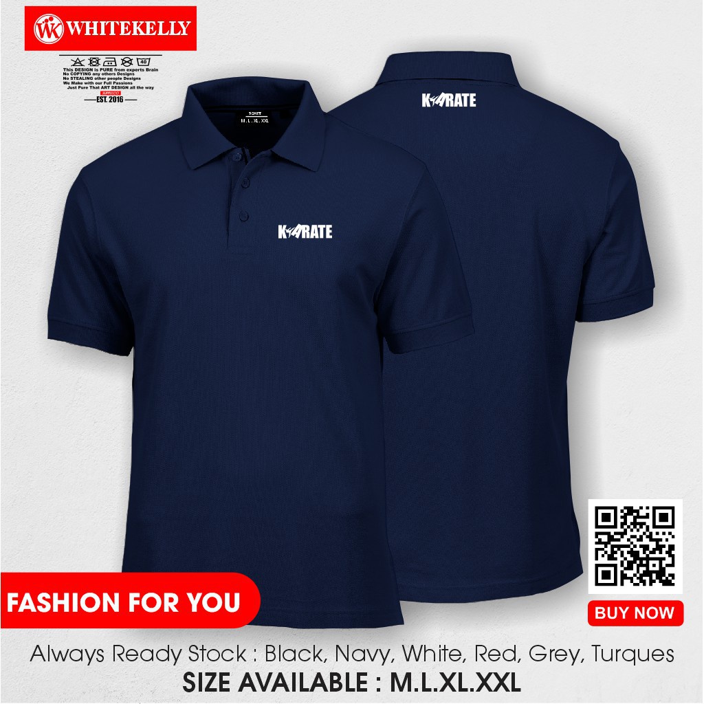 Poloshirt Polo Kaos Baju Kerah Karate Indonesia Logo Simple Terlaris Termurah
