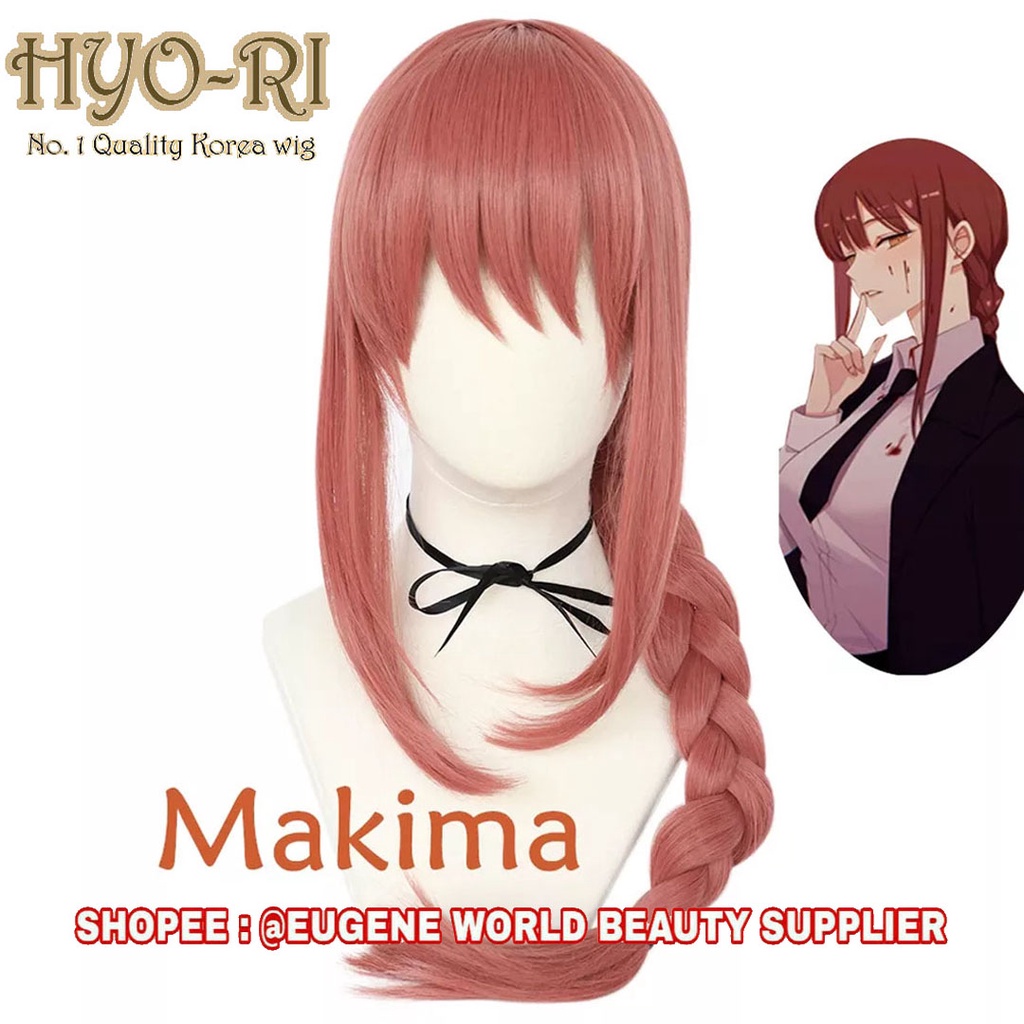READY STOCK STYLED - RAMBUT PALSU FULL WIG COSPLAY ANIME CHAINSAW MAN ANIME CHAINSAWMAN WIG MAKIMA W