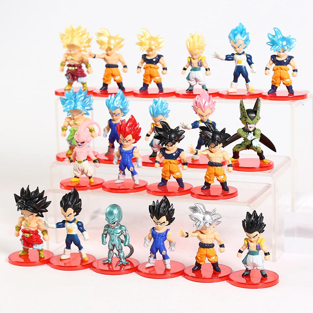 [Elegan] Dragon Ball 16pcs/ Koleksi lot Model Frieza Ultra Instinct Model Mainan Vegeta Super Saiyan Dewa