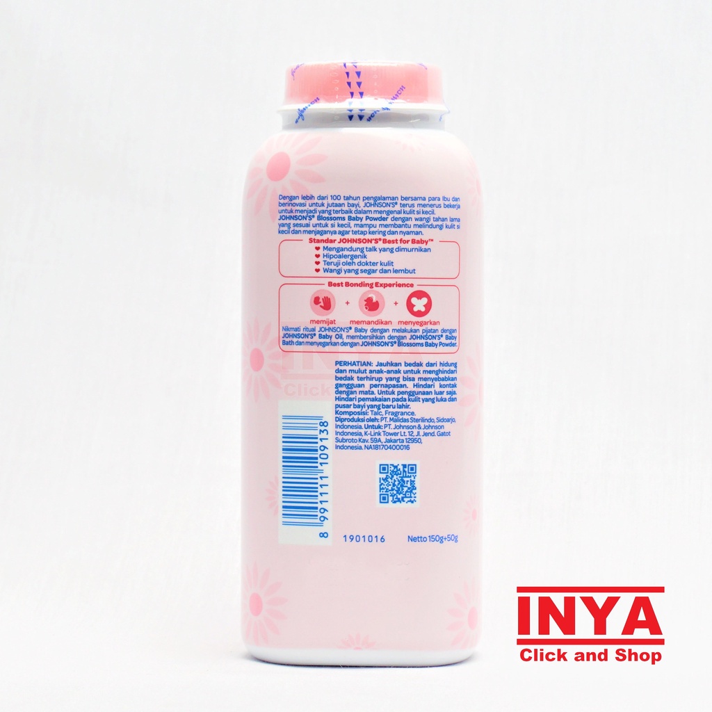 JOHNSON BLOSSOMS BABY POWDER 150gr - Bedak Bayi