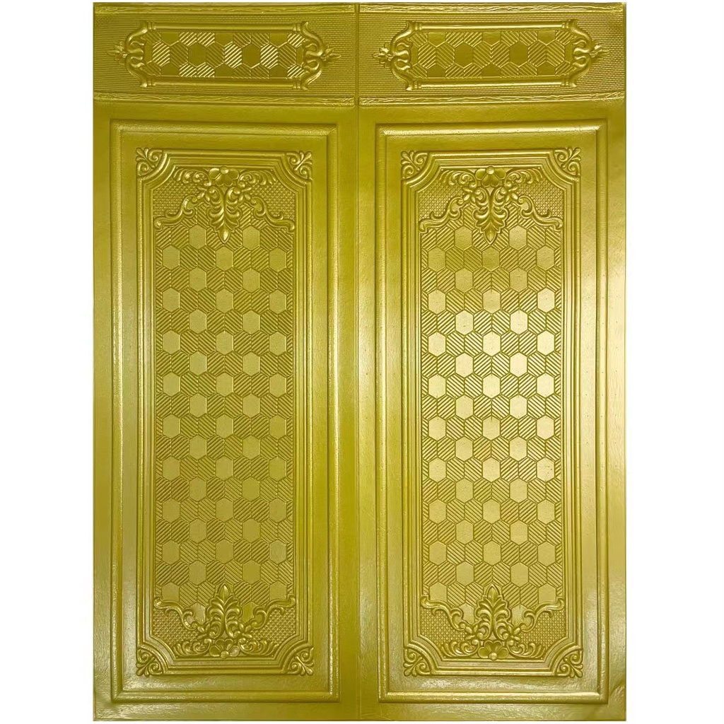 [COD] Wallpaper Dinding 3D Pola Pagar 70 x 90 CM Dekorasi Dinding Kamar Bagus-Gold Cerah