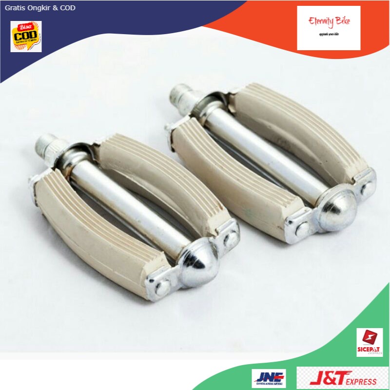 Pedal Sepeda Putih Sepeda Jengki onthel mini Original SimHwa jadul - EB
