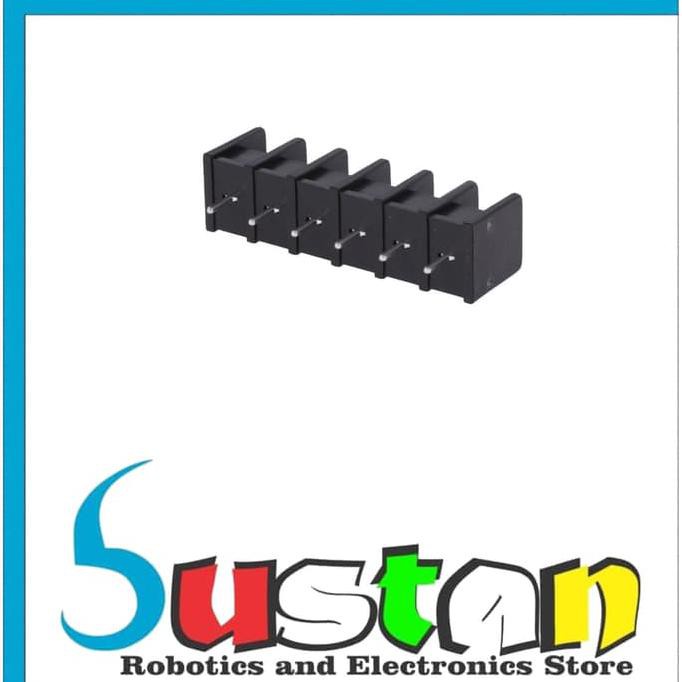 Jual Kf45 6P 9.5Mm Terminal Blocks Hitam Connector Pcb Screw Straight ...