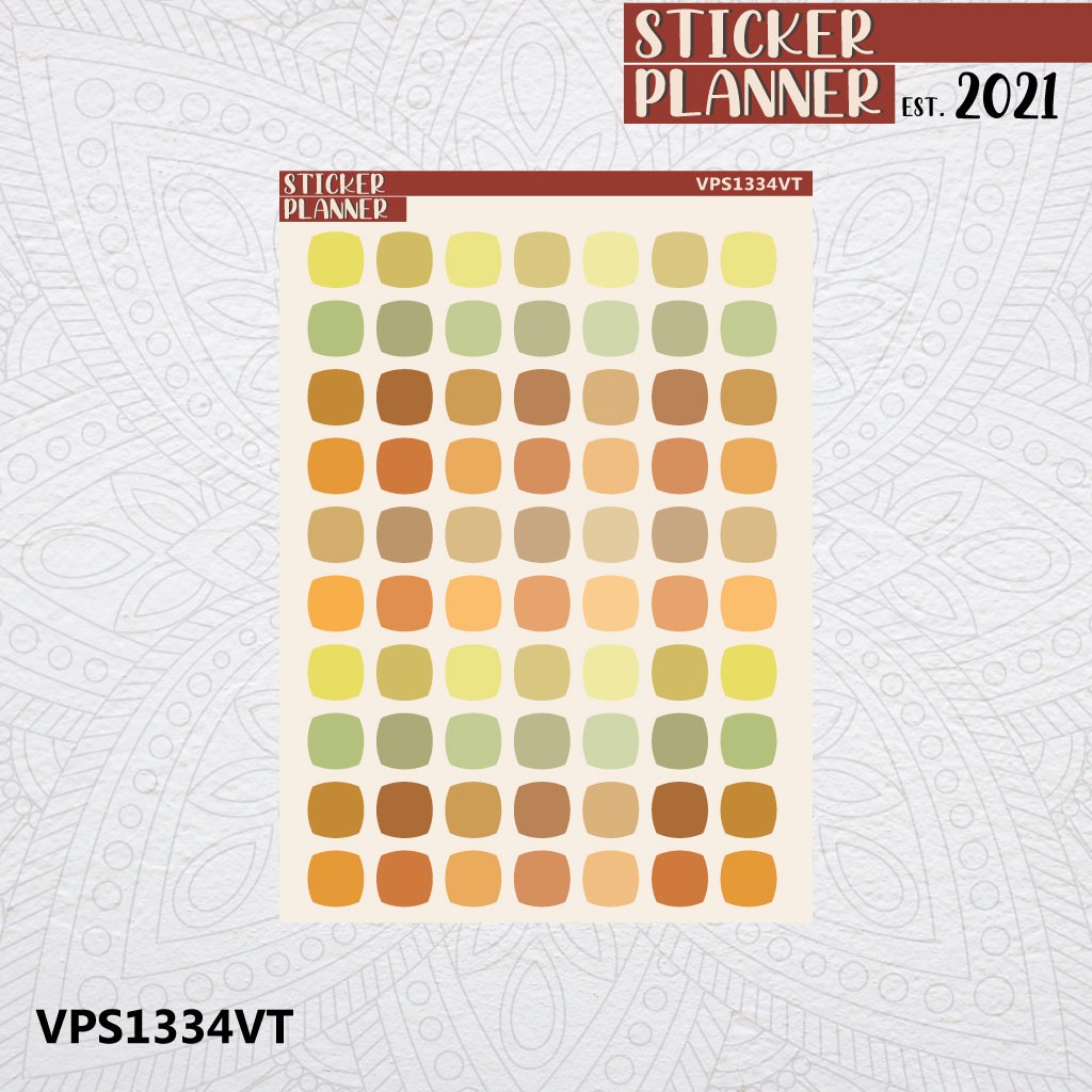 

Mini Cute Square Shape Sticker Planner | Sticker Sheet, Bujo, Scrapbook, Journal, Aesthetic, Deco