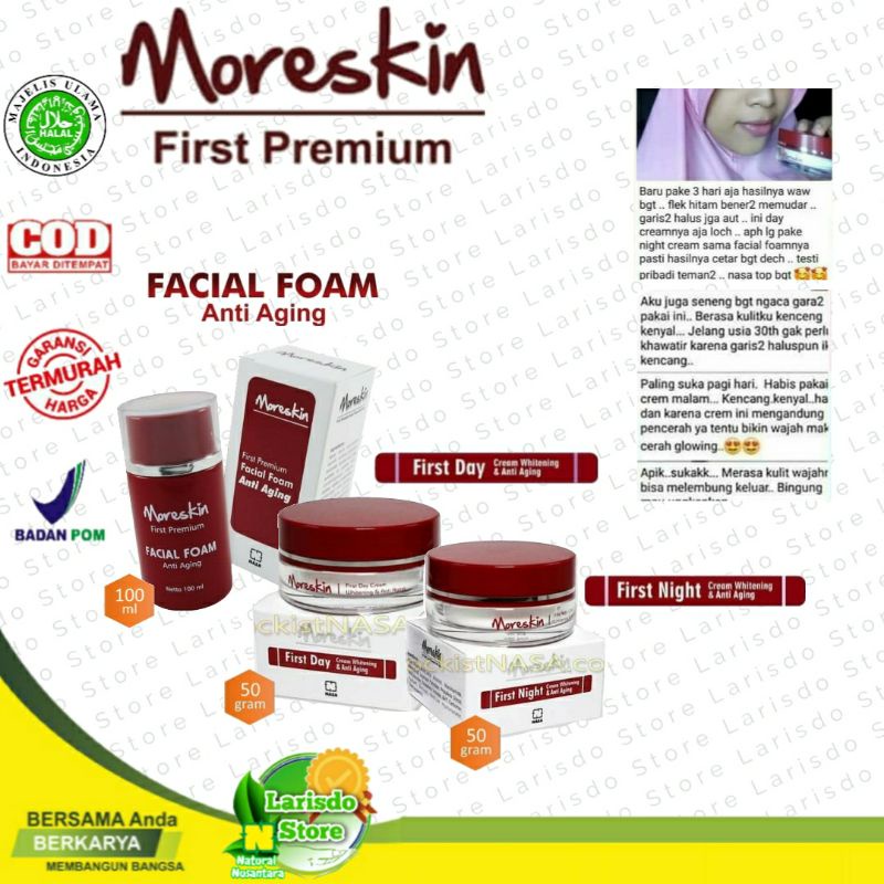 PAKET MORESKIN CREAM ANTI AGING SERIES NASA