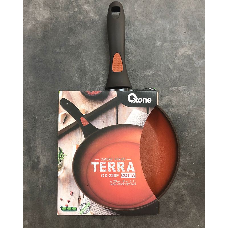 Frypan Induksi Oxone OX-220F Wajan Ombre Series, Terra Cotta 20cm