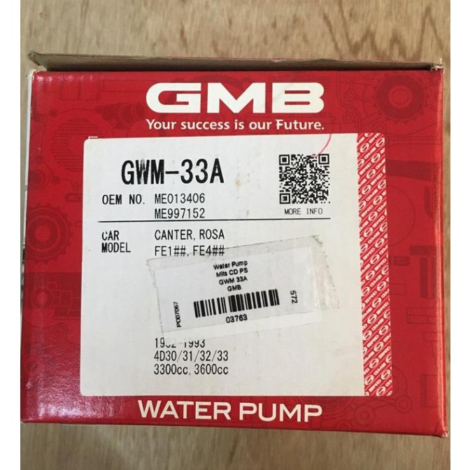 water pump Mitsubishi cd ps gwm 33a gmb -03763 jasutr4m dijamin