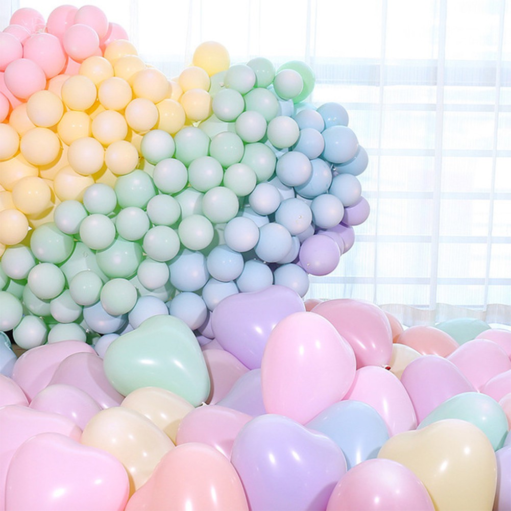 1pc Balon Udara Bentuk Macarons Permen Pastel Love Bahan Latex Untuk Dekorasi Pesta Ulang Tahun