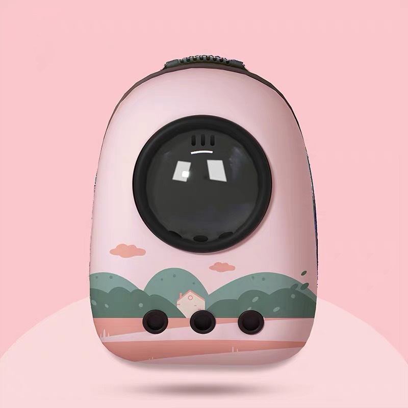 BAGRIOUS Tas Ransel Kucing Astronot Transparan Murah Pet Cargo Cat Bag Carrier Tas Gendong Kucing Travel Capsule Backpack Kapsul Tas Hewan Peliharaan Kelinci Hamster Sugar Glider Waterproof Anti Air Tempat Kandang TK-FC-TK-FC16