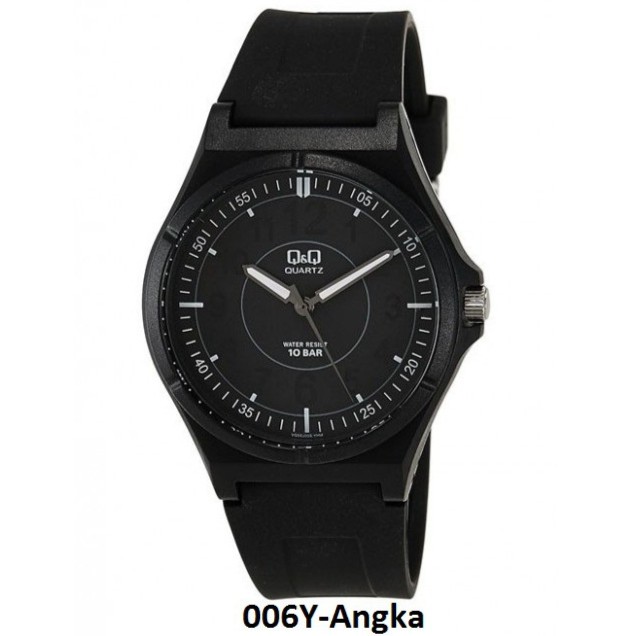 Q&amp;Q Original Jam Tangan Pria VQ66J Series - Hitam - Karet