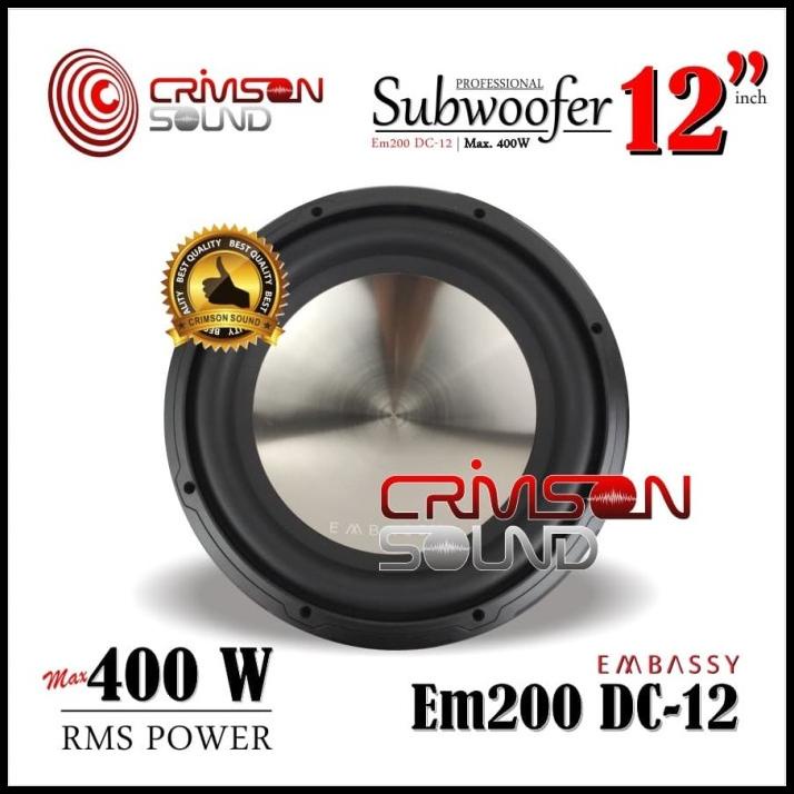 Subwoofer 12 Inch Double Magnet Embassy Em200 Dc-12