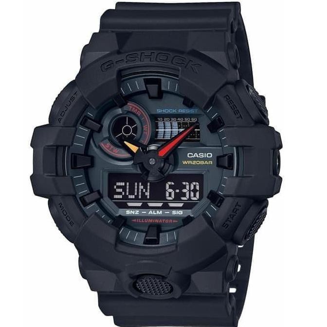 Casio G-Shock Ga-700Bmc-1Adr / Ga700Bmc /Ga700 - Jam Tangan Pria Hitam Dudung.Store