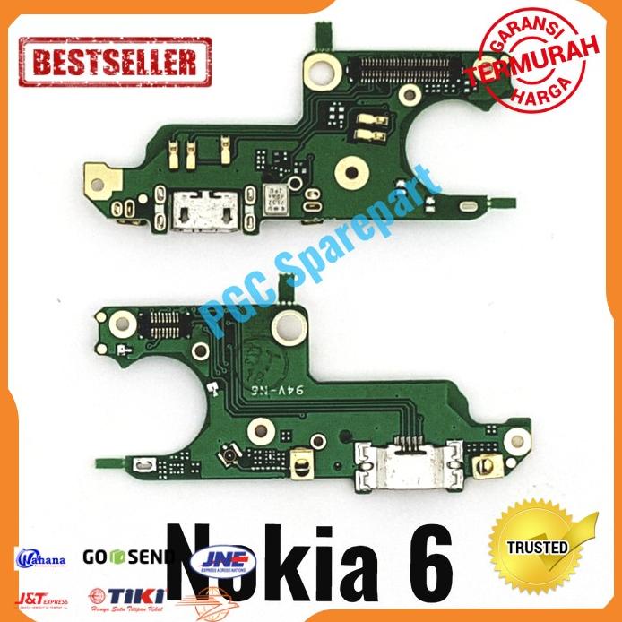 Acc Hp Original Papan Konektor Pcb Connector Charger + Mic Nokia 6 Ta1000