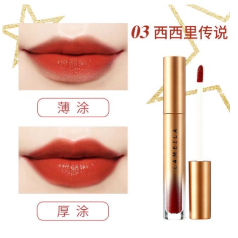 LAMEILA Lip Glaze Lipstik Pelembab Tahan Lama Lip Gloss Pewarna Bibir Cair Pelembab Lipstik DJ 1021