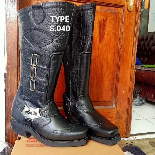 Sepatu Tunggang dishub sepatu polisi sepatu dishub sepatu kulit code 040