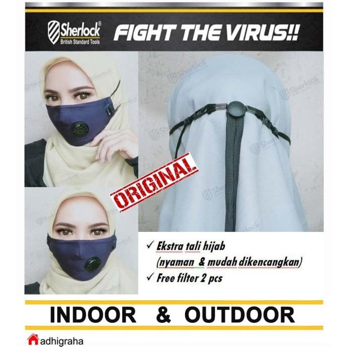 Masker Navy Sherlock N99 Respirator Filter (Indoor & Outdoor) Original