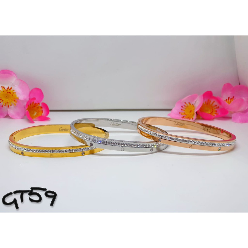 Gelang Bangle silver gold rosegold ANTI KARAT PGM GT59