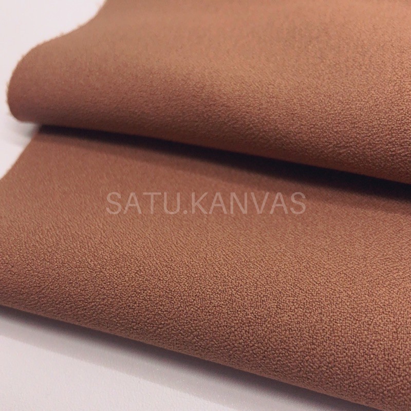 Kain MOSSCREPE / MOSCHINO murah ( 20 warna ) SERI 1-Mocca