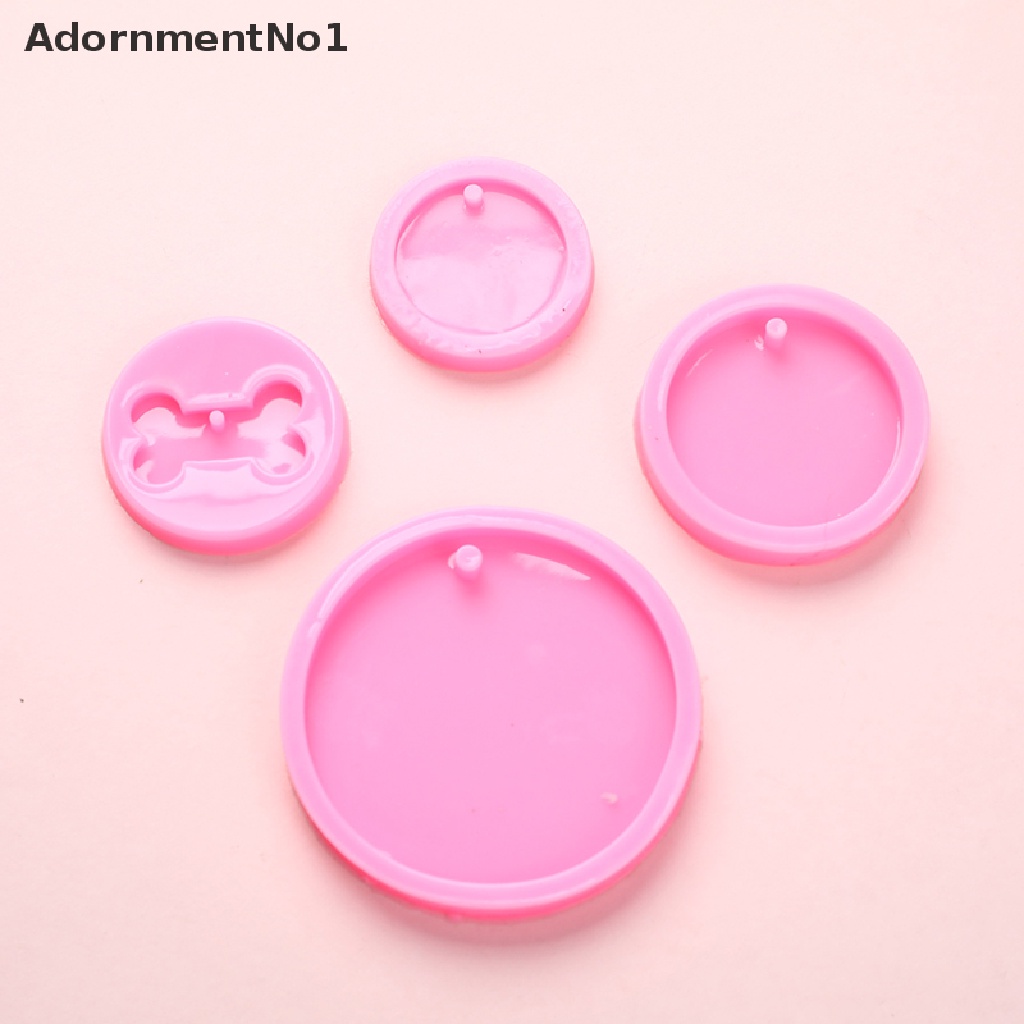 (AdornmentNo1) Cetakan Resin Bentuk Bulat Bahan Silikon Untuk Liontin / Gantungan Kunci