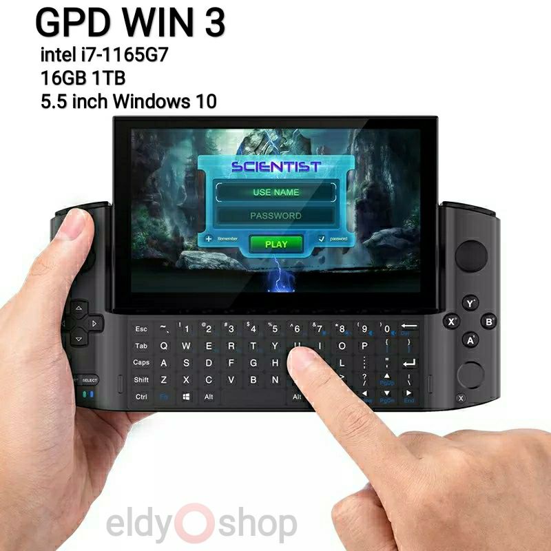 GPD WIN 3 GPD Win3  Handheld Gamepad 5.5 inch intel i7-1195G7 16GB/1TB Windows 10