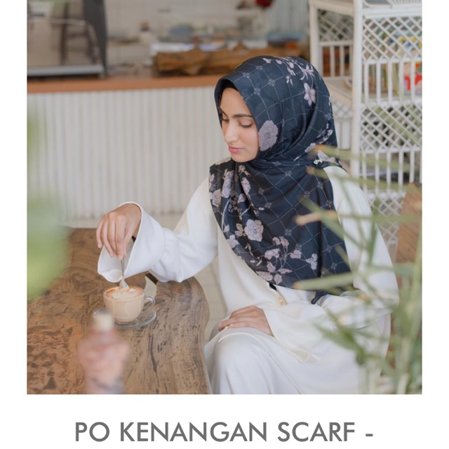 kenanga scarf vanilla hijab black