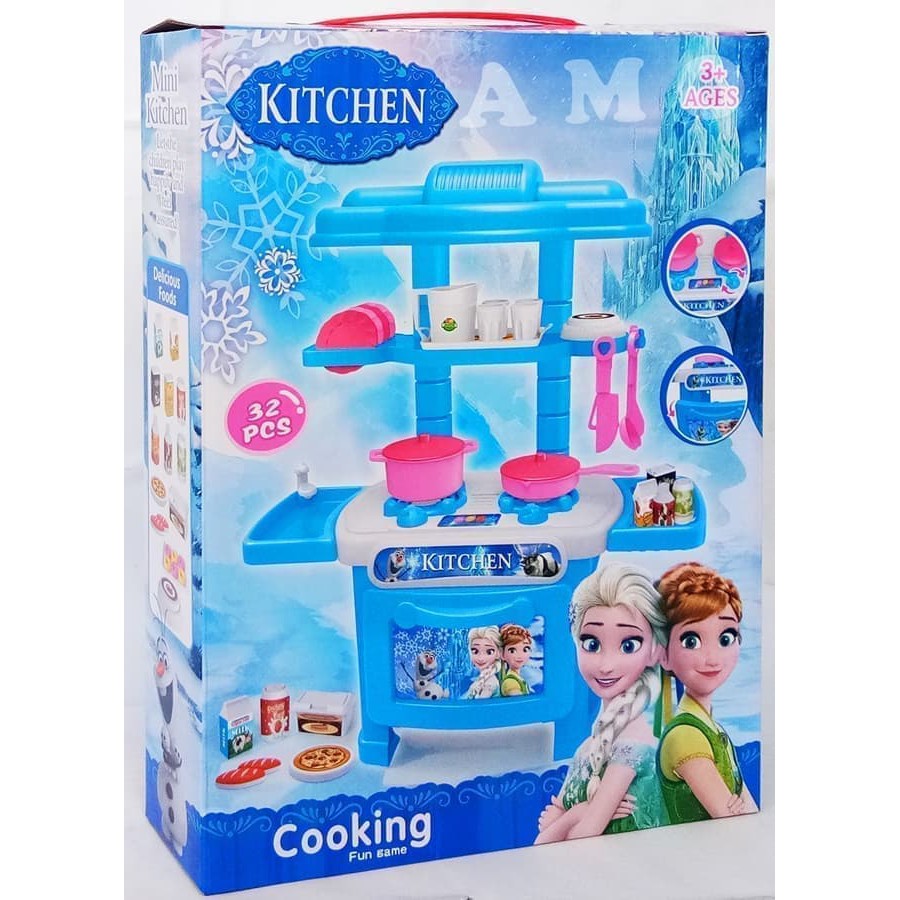 Mainan anak perempuan masak masakan frozen kitchen set 832-2 | Shopee