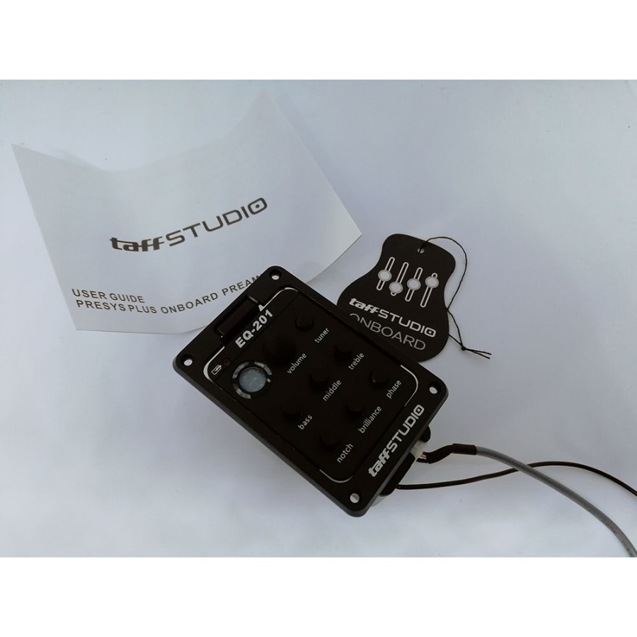 TaffSTUDIO Preamp Amplifier Gitar EQ Tuner - EQ-201 - Black