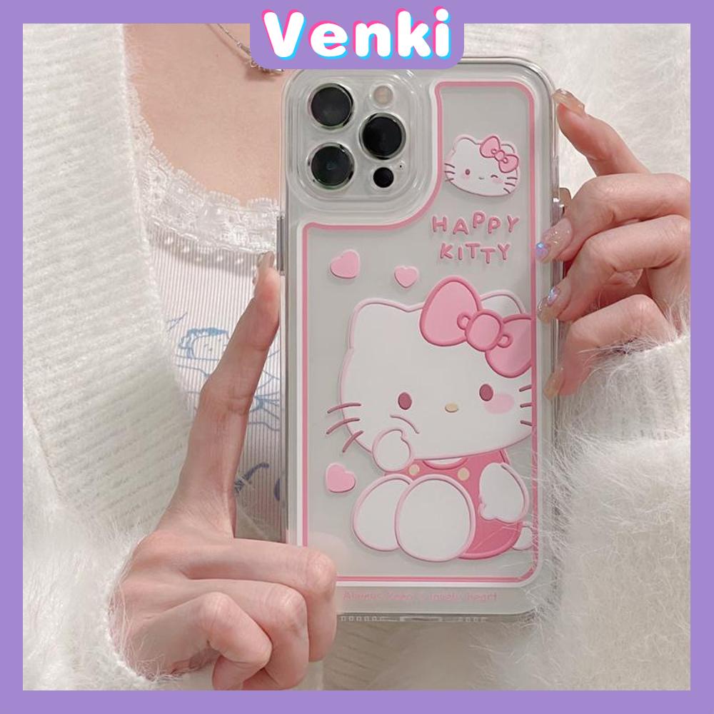 iPhone Case Clear Case Soft Thick TPU Shockproof Super Transparent Protection Camera Plating Button Pink Cartoon Cute For iPhone 13 Pro Max iPhone 12 Pro Max iPhone 11 iPhone 7Plus