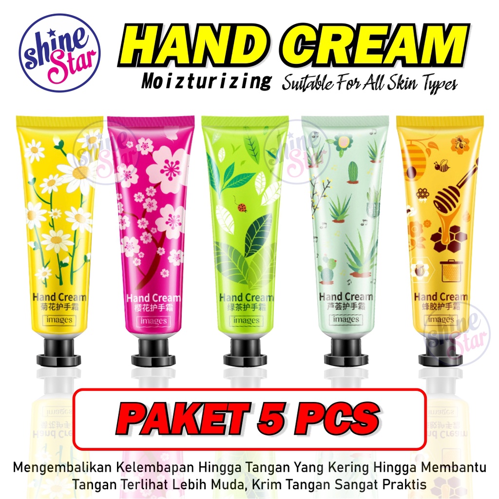 SHINE STAR - BISA COD - HAND CREAM PROMO ISI 5 BOTOL IMAGES / LOTION MENGHALUSKAN KULIT KERING