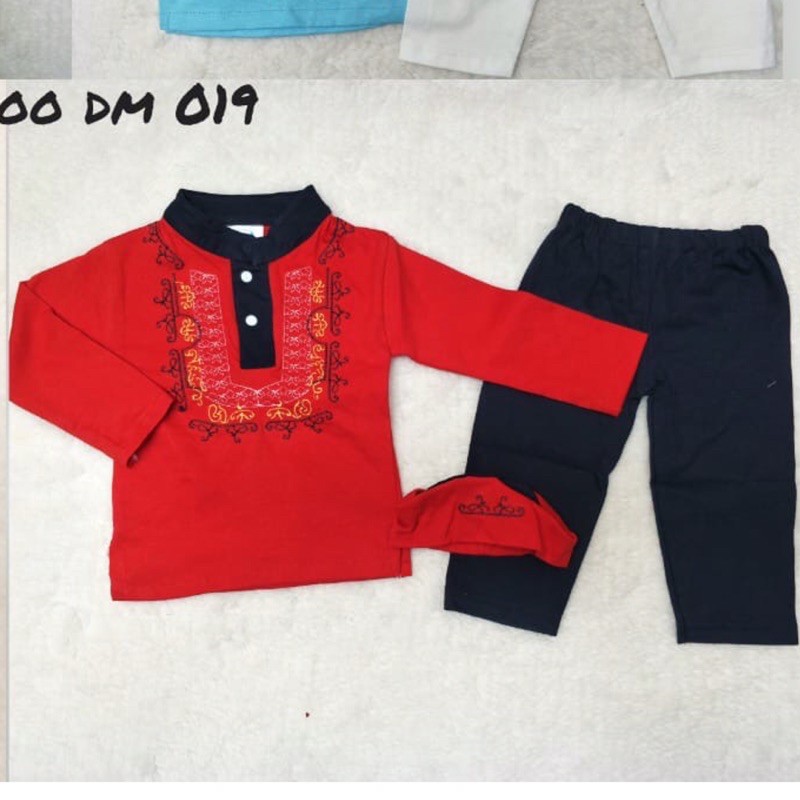 Baju Setelann Panjang Muslim Bayi  Baby 3 -12 Bulan Peek A Boo DM-019