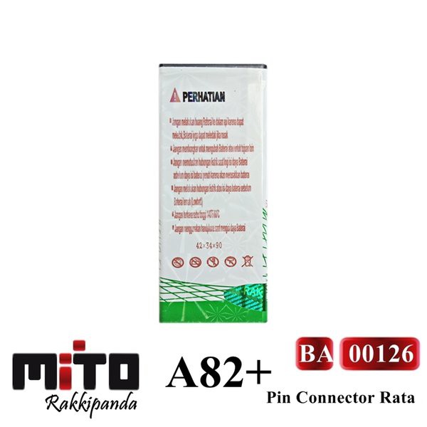 Baterai BATTERY Mito A82 Plus Pin Connector Rata Panjang BA00126 Double IC Protection - Batre Batrei