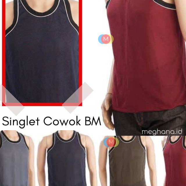 BM 2001 Singlet katun murmerr kaos singlet pria //alexa