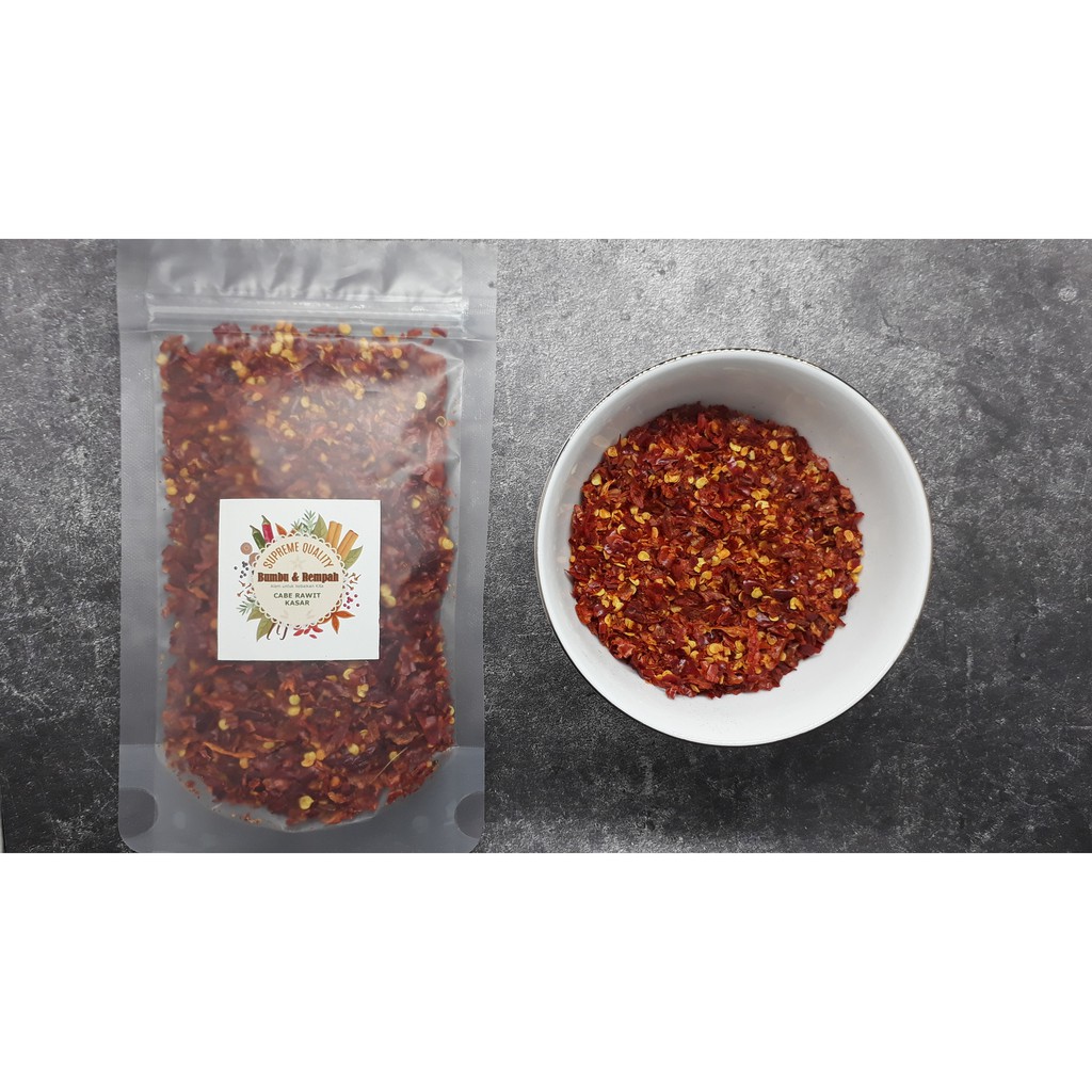 

Cabe Rawit Merah Bubuk Kasar ( Cayenne Pepper Flake ) 50 gram