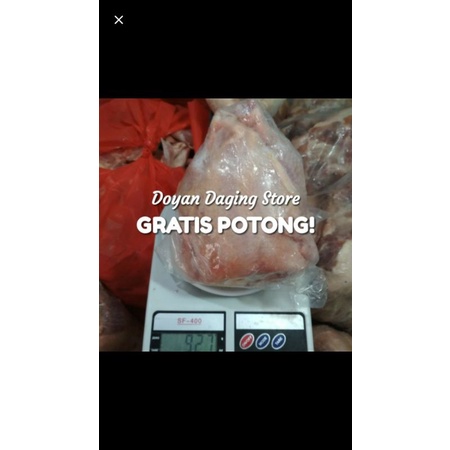 

Daging Ayam Broiler Karkas Utuh 9 ons - 1 kg / 900 gr - 1000 gr / 0.9 - 1.0 / 0,9 - 1,0 / 09 - 10 Gratis Potong