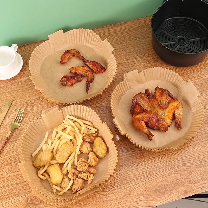 50 / 100 Pcs Aksesoris Baki Alas Oven Steamer Udara Tahan Panas Anti Lengket Portabel Untuk Makanan BBQ