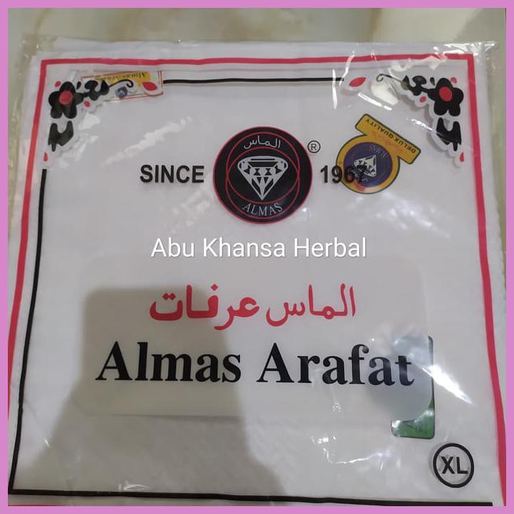 SORBAN ALMAS ARAFAT PUTIH POLOS