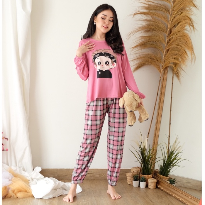 TEE PAJAMAS BTS SPECIAL EDITION Baju Tidur Wanita