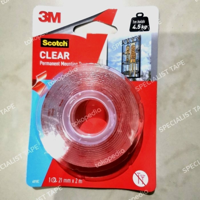 

(BISA COD) 3M Double tape Scotch Permanent Tape Mounting clear transparan bening