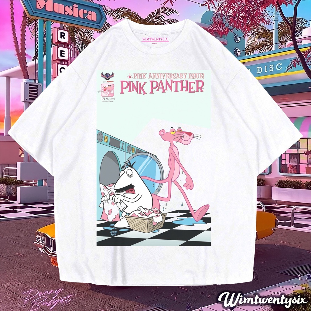 KAOS OVERSIZE | KAOS CARTOON NETWORK PINK FANTA | T-SHIRT OVERSIZE | KAOS OVERSIZE VINTAGE