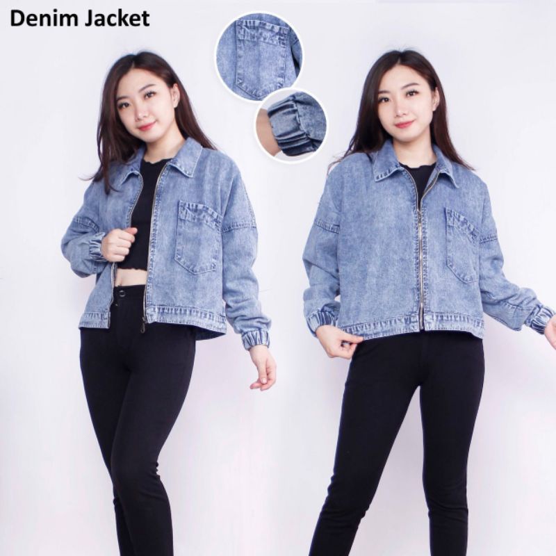 Jaket Jeans Denim Jaket Sleting Abg Jaket Jeans Import Good Quality Women Jeans Jaket Fashion Import