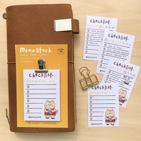 

[Artopia] Memo Stack by MENTOL ART | Notes lucu | Memo Mini | Journal Memo - Grocery List
