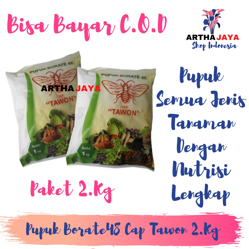 Pupuk Borat 48 Cap Tawon 2 kg - Pupuk Borate Boron - Pupuk Tanaman - Pupuk Boron